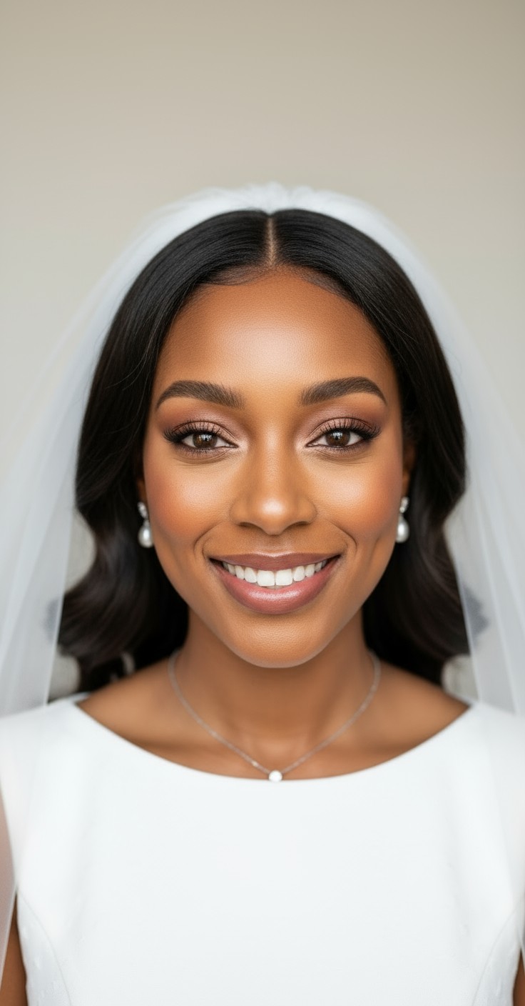 After Bridal Hair Down With Veil